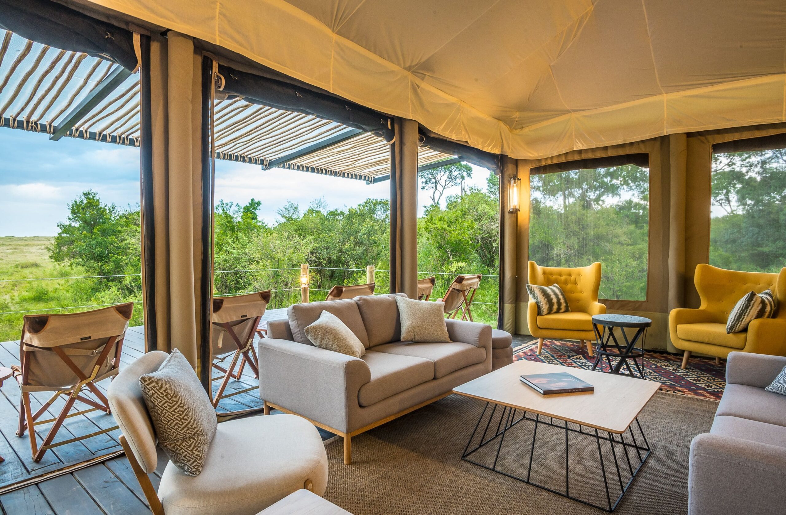 lounge area entim private camp masai mara